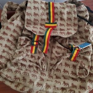 Vintage Bob Marley Dub Wise drawstring canvas backpack